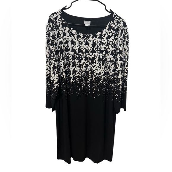 Chico's Drift Snow Black And White Dress Size XL - Picture 2 of 6